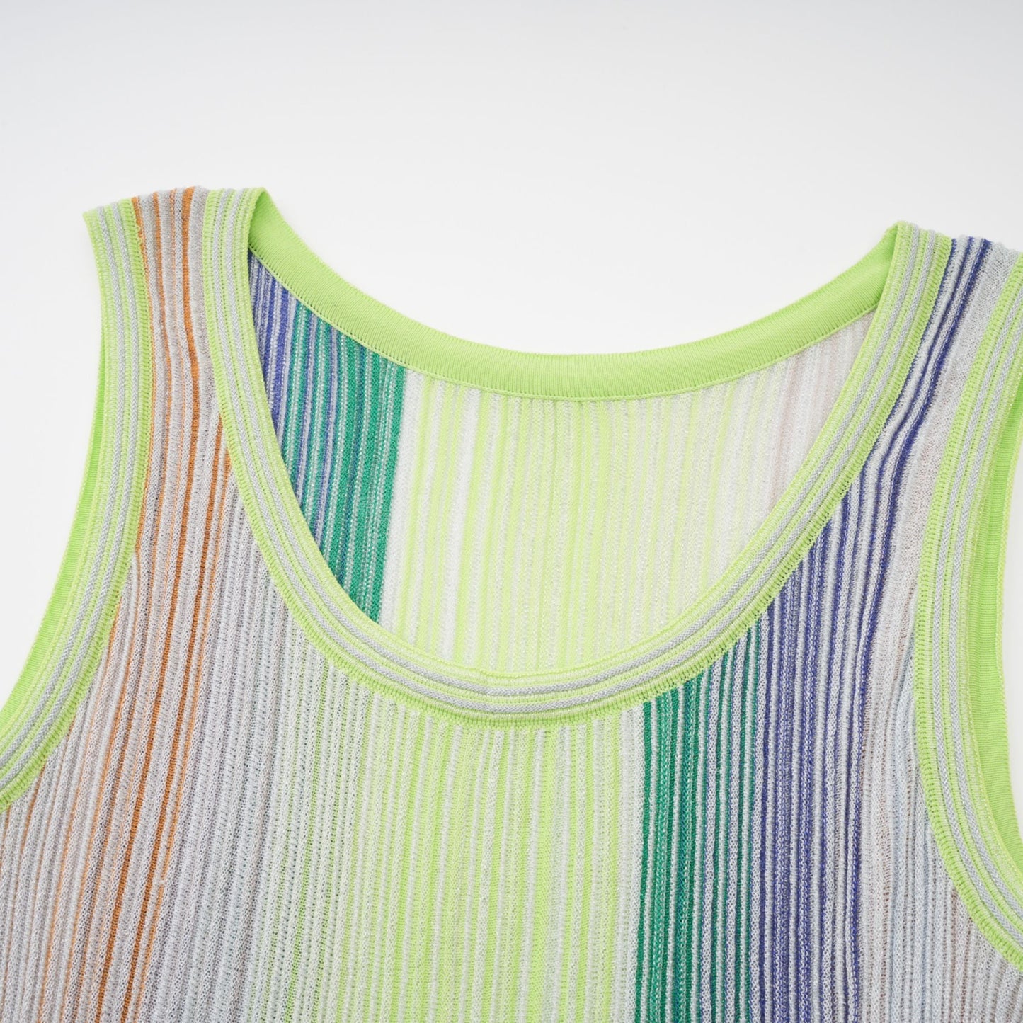Amaryllis Green Sequin Striped Knit Mini Dress
