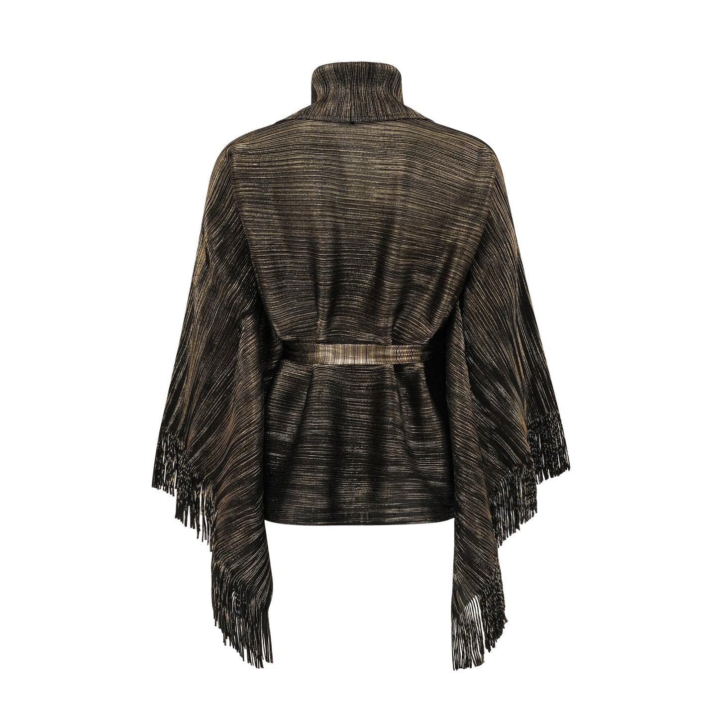 Dextard black gilded creased top & skirt matching set
