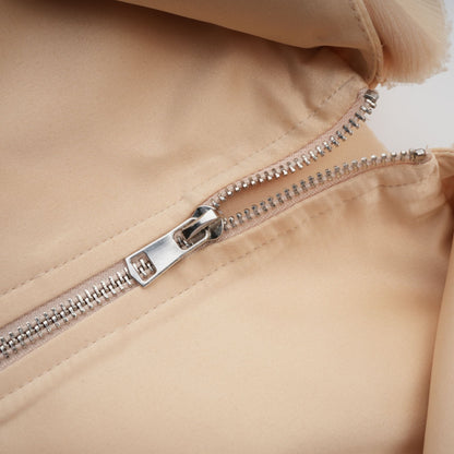Elise neutrals off-shoulder shirred cropped top