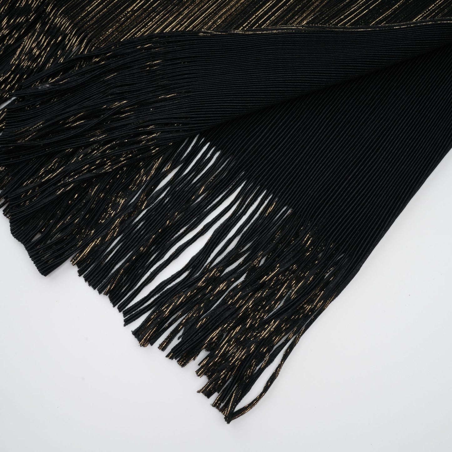 Dextard black gilded creased top & skirt matching set