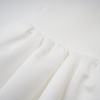 Olivia white halterneck ruffled mini dress