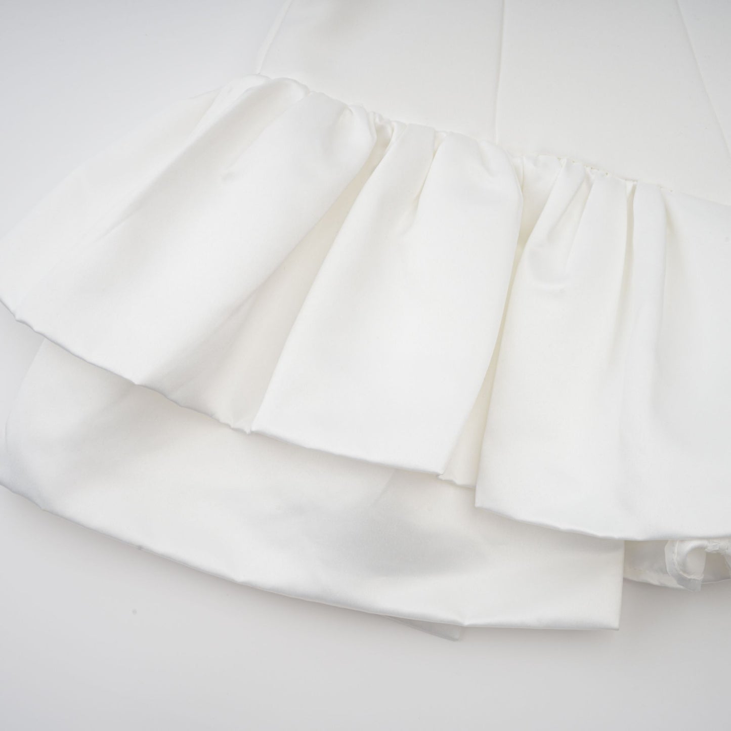 Olivia white halterneck ruffled mini dress