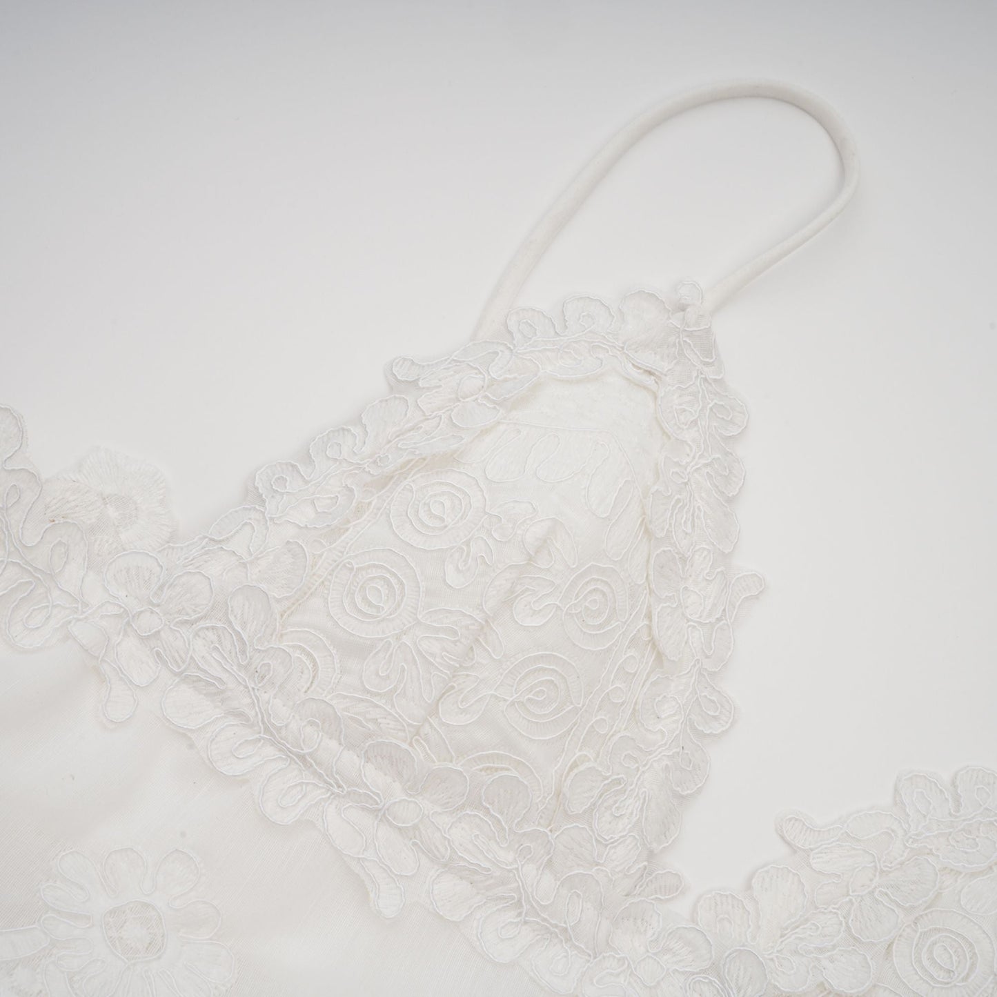Valeria white guipure-lace tiered mini dress