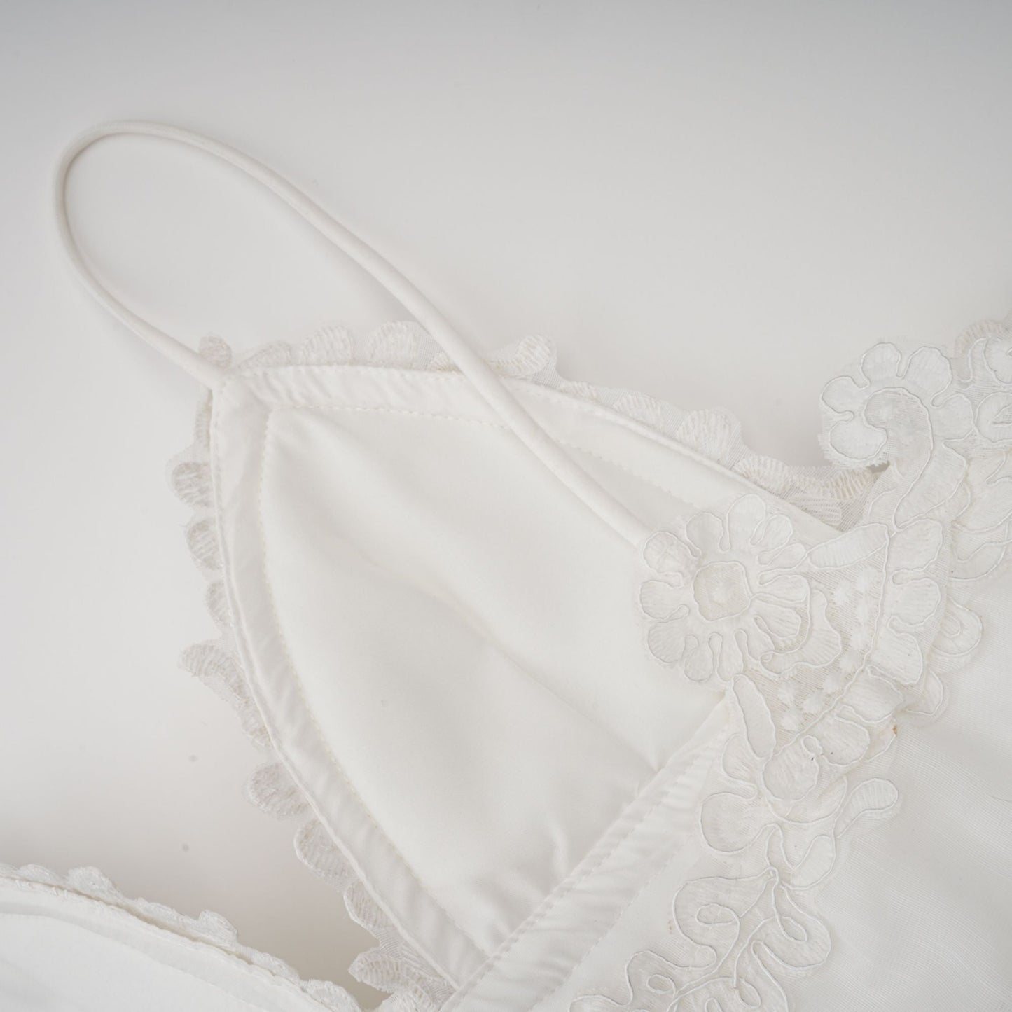Valeria white guipure-lace tiered mini dress