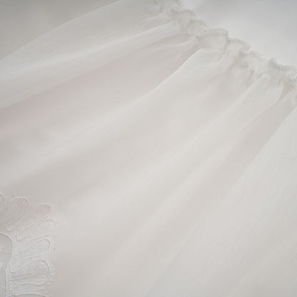 Valeria white guipure-lace tiered mini dress