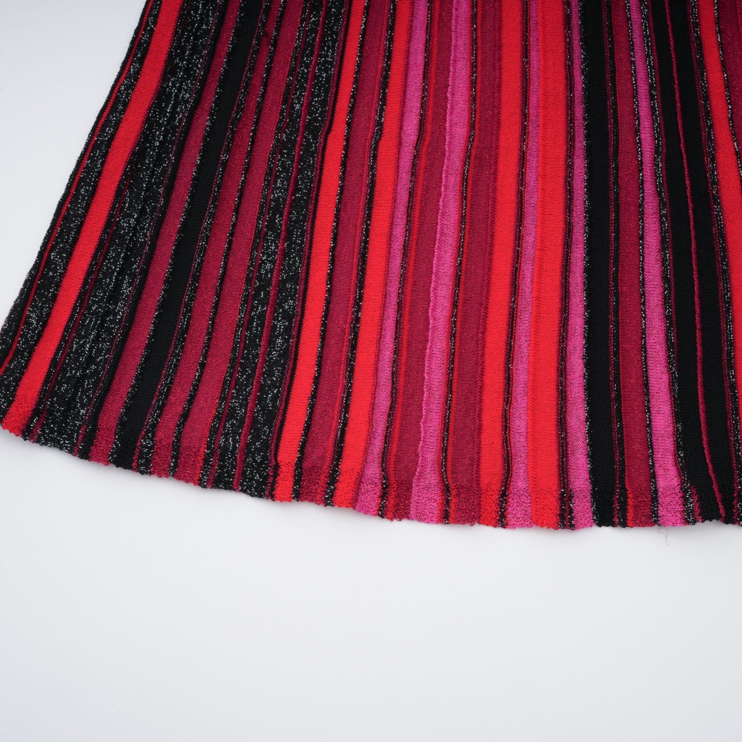 Ulysse Red Metallic Knit Halterneck Maxi Dress