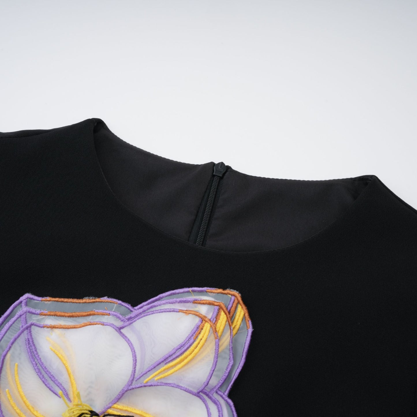 Irène sequined floral-embroidered midi dress in Black