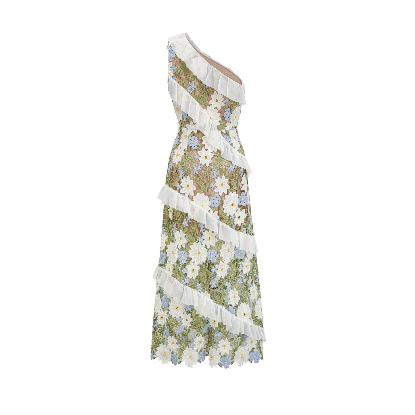 Clémence floral embroidered midi dress