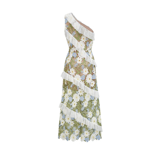 Clémence floral embroidered midi dress