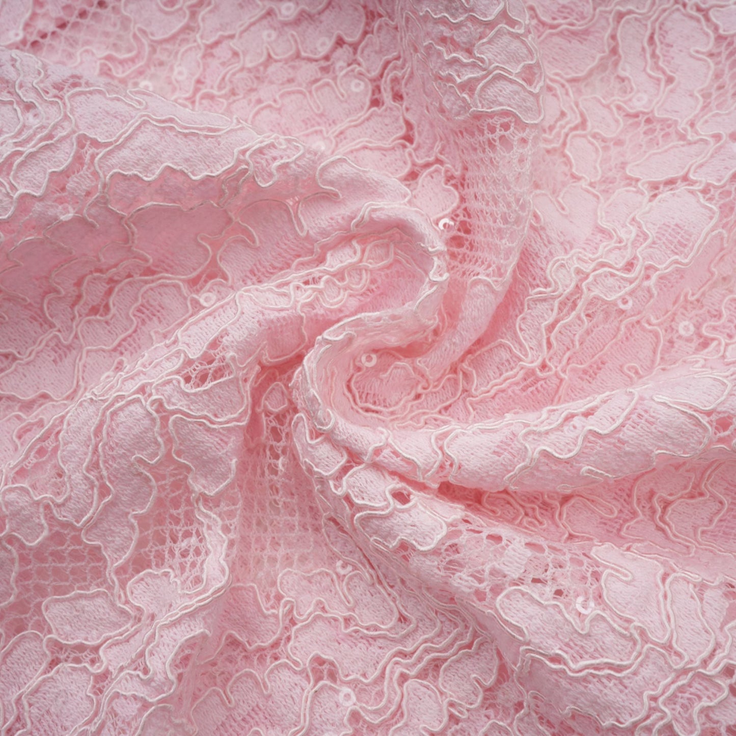 Elisabetta pink embellished floral-embroidered lace midi dress