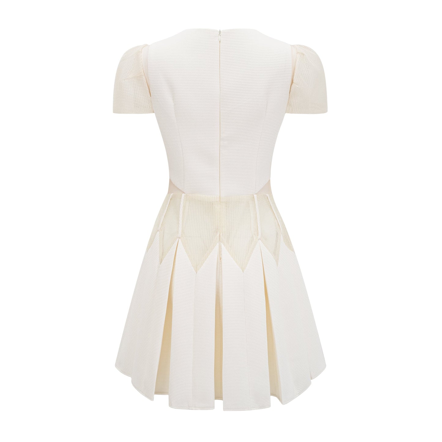 Maelle white flower-embroidered mini dress