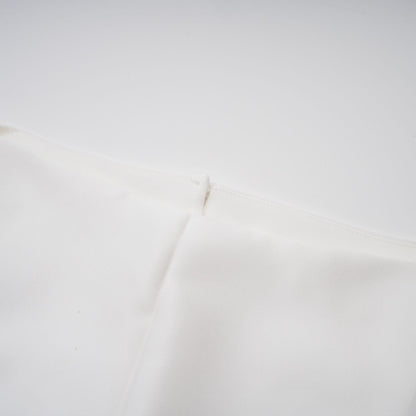 Amandine white open-back cap-sleeve midi dress