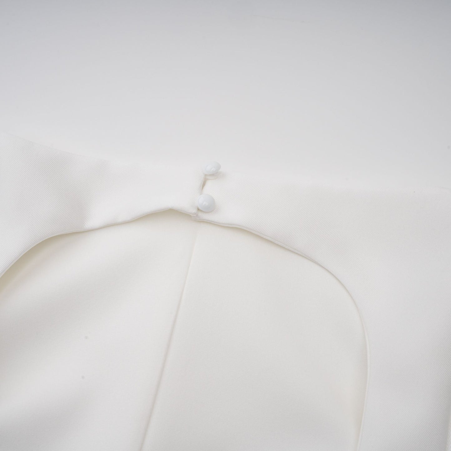 Amandine white open-back cap-sleeve midi dress