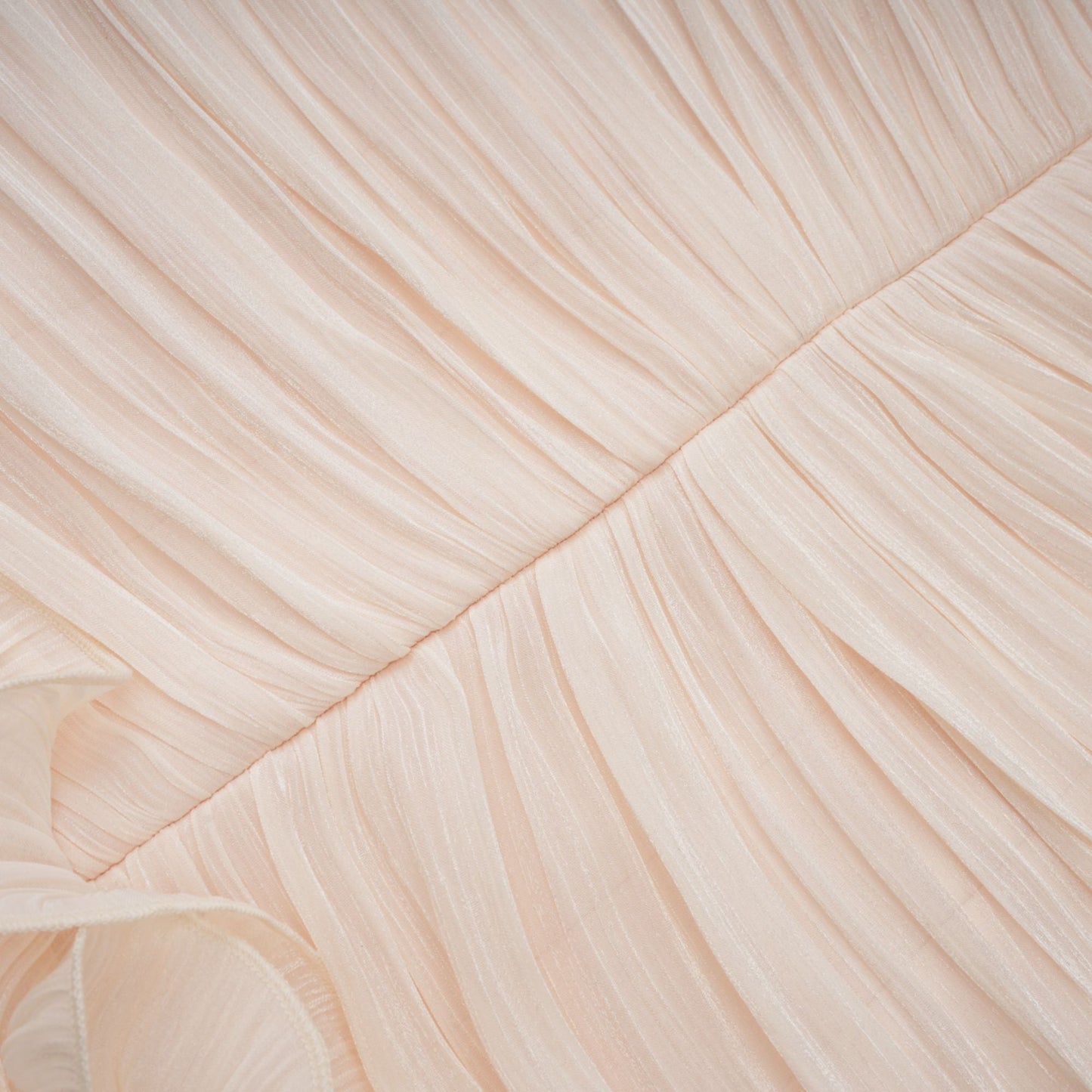 Céleste neutrals ruffled pleated maxi dress