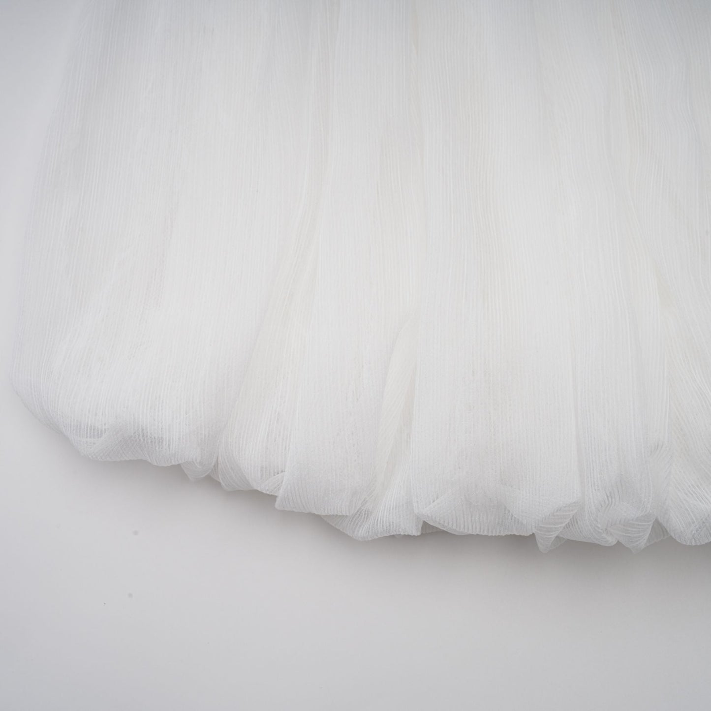 Hortense white floral-appliqué pleated tulle mini dress