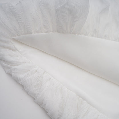 Hortense white floral-appliqué pleated tulle mini dress
