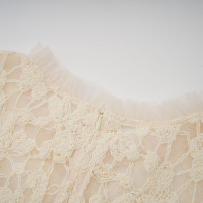 Capucine floral-embroidered layered tulle maxi dress