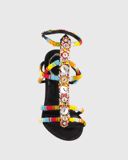 Daan Bead Embellished Strap Sandals
