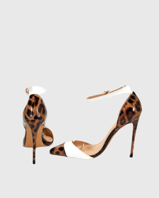 Ella Leopard Print Panel Pumps
