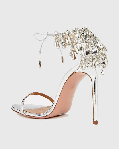 Eugenia Crystal Fringe Strap Sandals