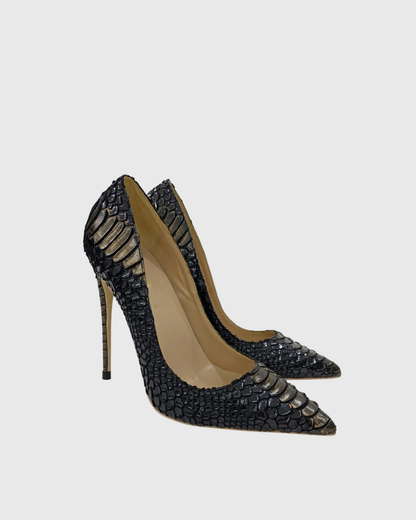 Faye Snake Texture Pumps