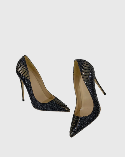 Faye Snake Texture Pumps