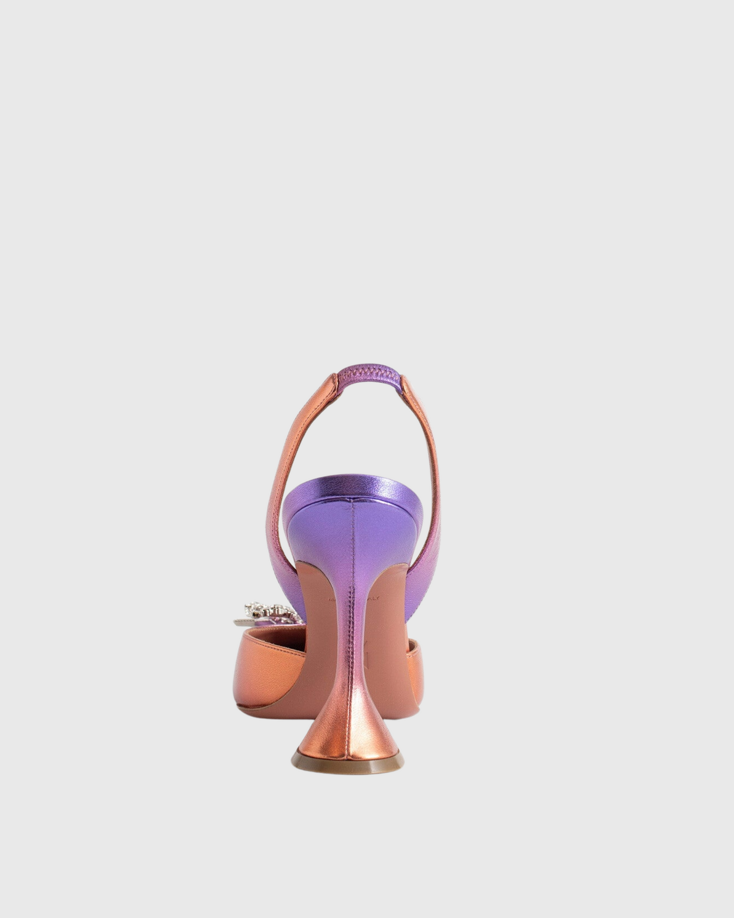 Fedora Crystal Bow Leather Slingback Pumps In Ombre