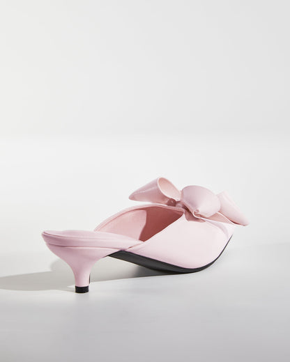 Flo Flower Leather Mules In Pink