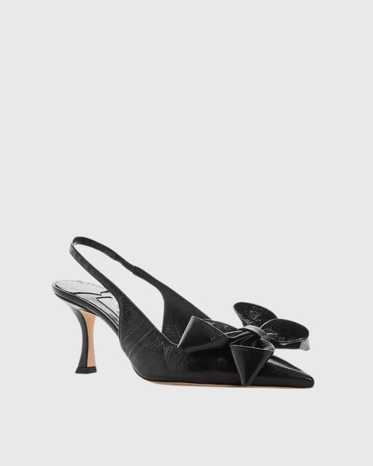 Flo Flower Slingback Pumps In Black