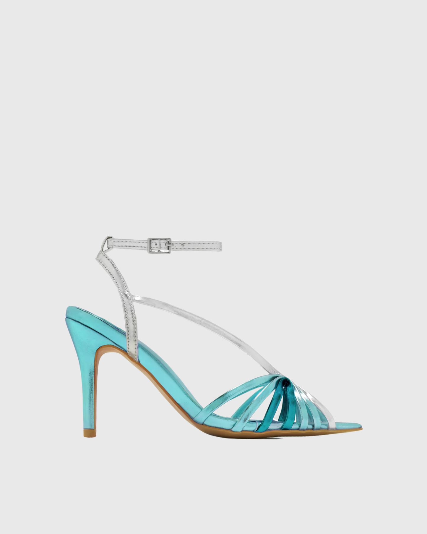 Holly Cage Strap Sandals In Blue