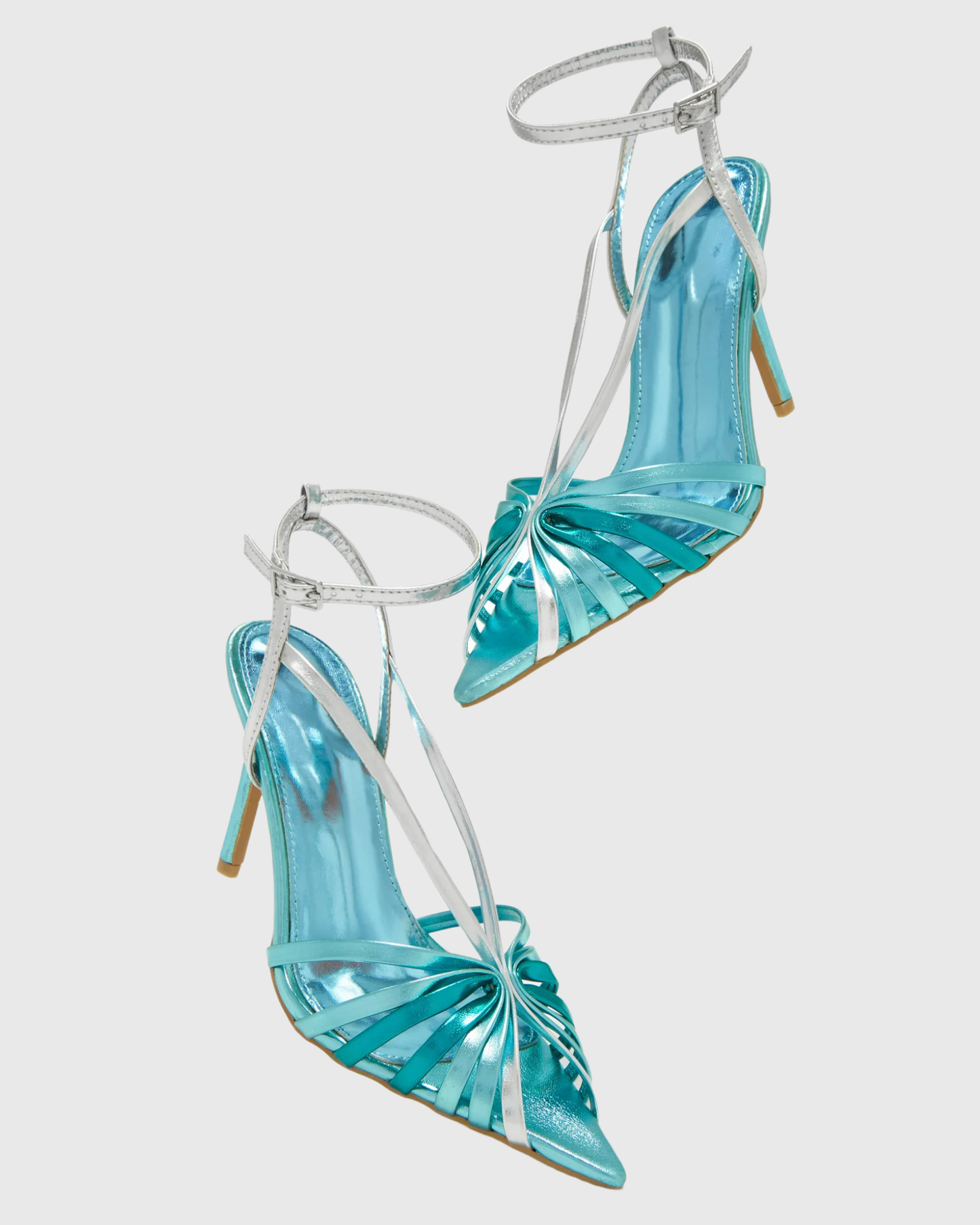 Holly Cage Strap Sandals In Blue