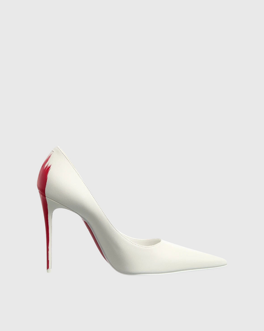 Iris Painted Splicing Pumps In White