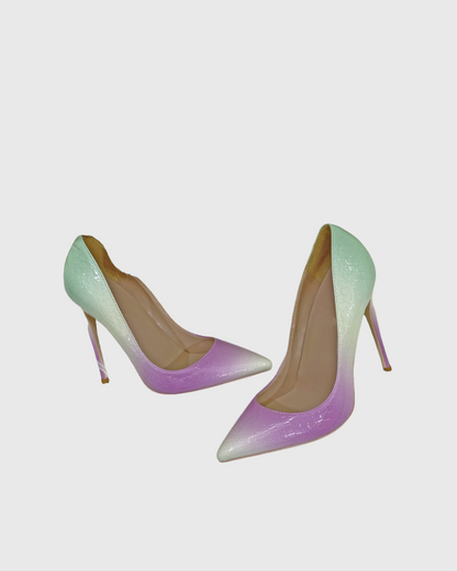Jen Snake Texture Pumps In Ombre