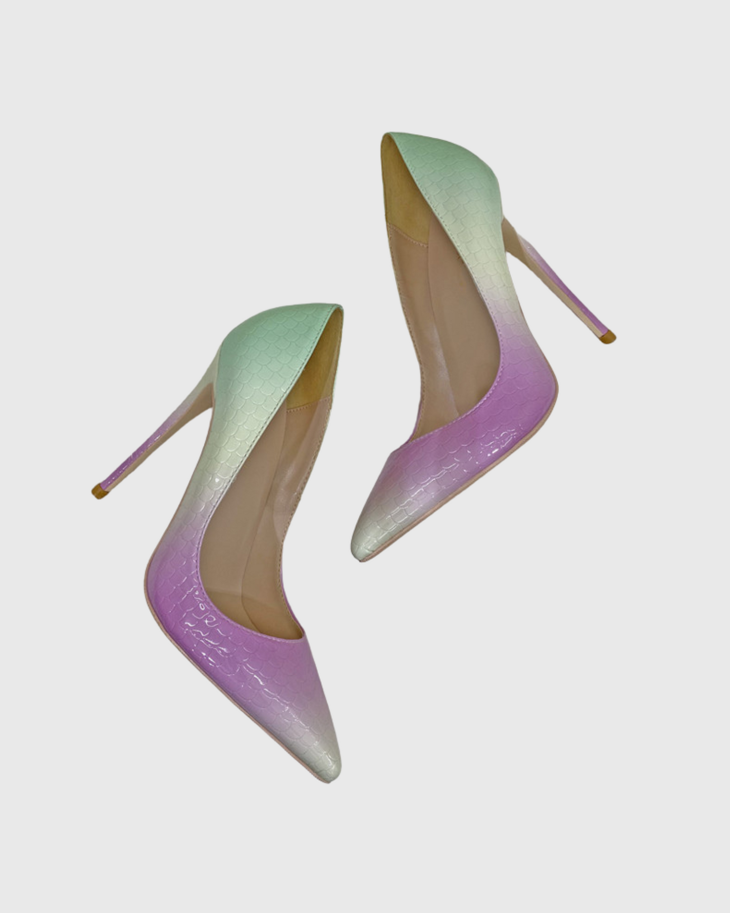 Jen Snake Texture Pumps In Ombre