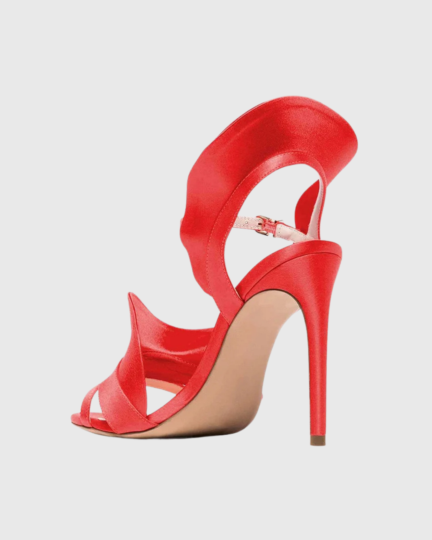 Laila Petal Strap Sandals In Red