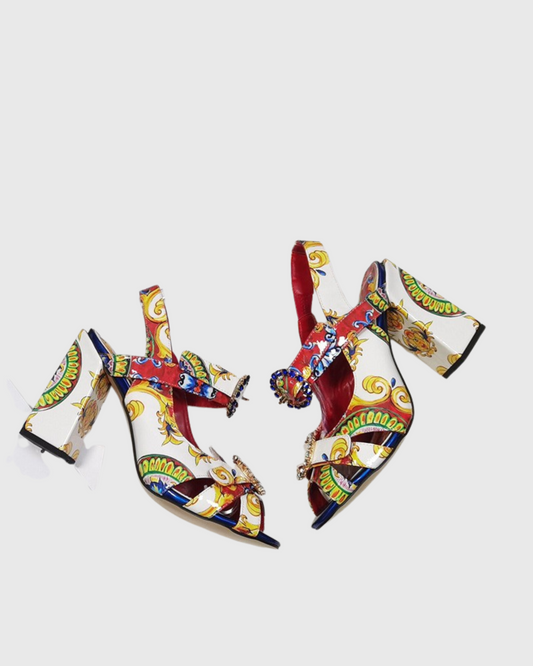 Loreto Print Sandals In Multicolor