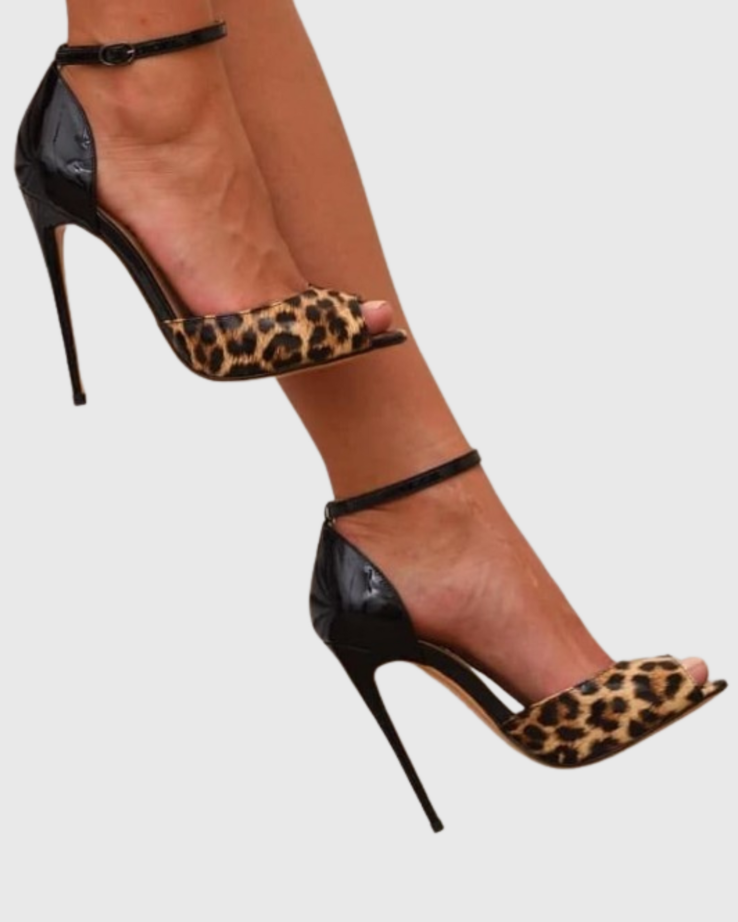 Lucy Leopard Print Splicing Pumps