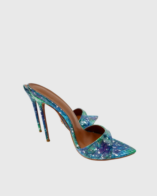 Mel Starry Snake Print Slippers