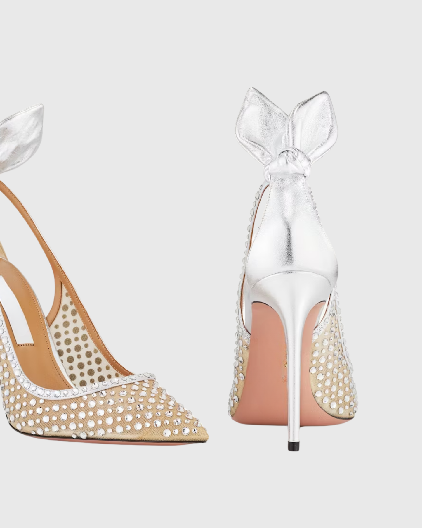 Orsa Diamond Mesh Bow Tie Pumps