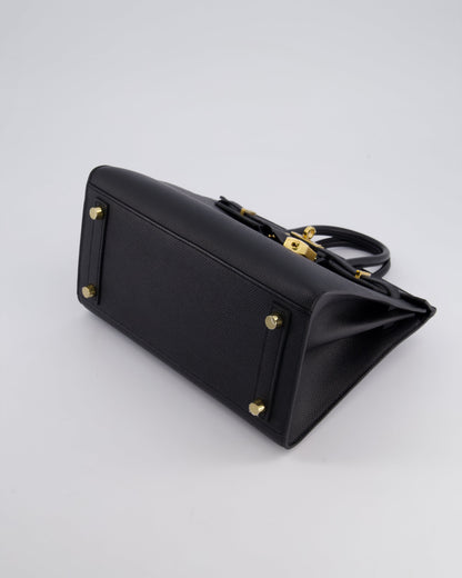 *HOLY GRAIL* Hermès Birkin 25cm Bag in Noir Epsom Leather with Gold Hardware