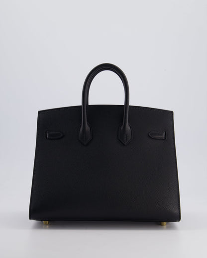 *HOLY GRAIL* Hermès Birkin 25cm Bag in Noir Epsom Leather with Gold Hardware