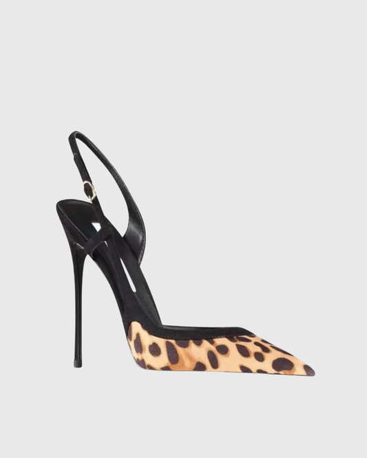 Ruby Leopard Print Slingback Pumps