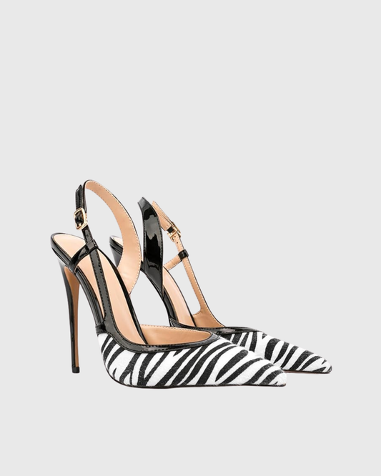 Ruby Zebra Print Slingback Pumps