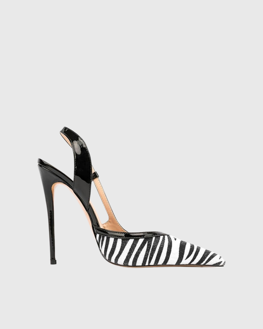 Ruby Zebra Print Slingback Pumps