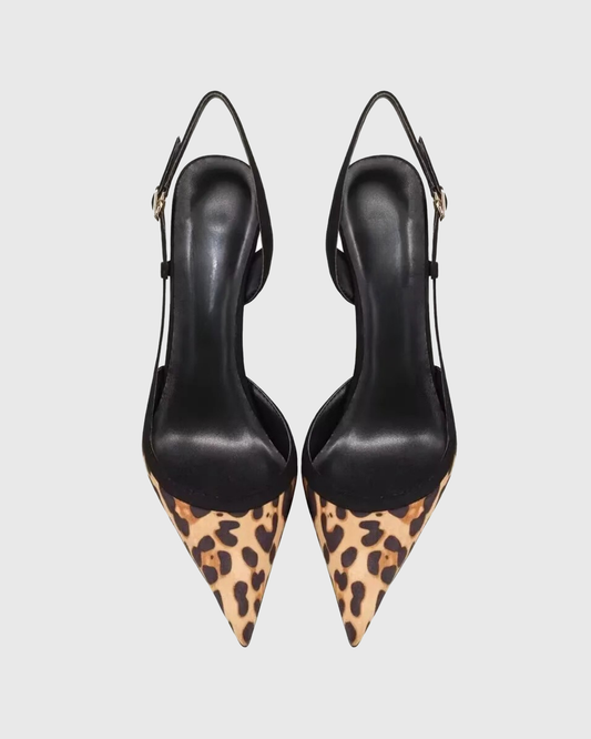 Ruby Leopard Print Slingback Pumps