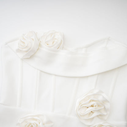 Geneviève off-shoulder floral dress