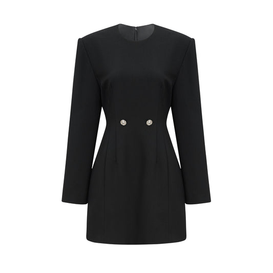 Magali black hourglass mini dress