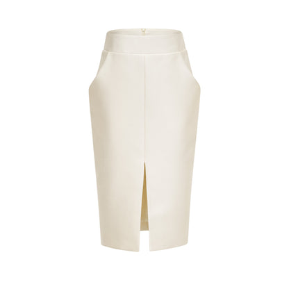 Manon white top & skirt matching set