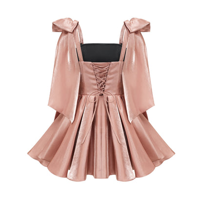 Catiana bow-detail flared dress