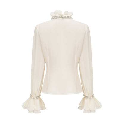 Hélène ruffled embellished shirt